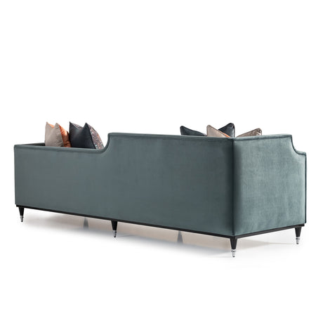 La Francaise Black Ice/Azure Mansion Sofa - Ornate Home