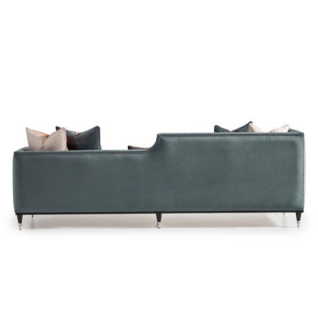 La Francaise Black Ice/Azure Mansion Sofa - Ornate Home