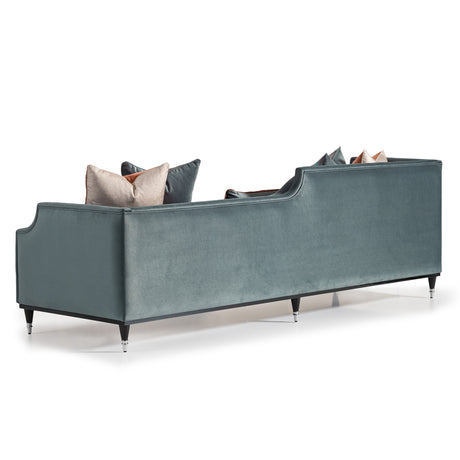 La Francaise Black Ice/Azure Mansion Sofa - Ornate Home