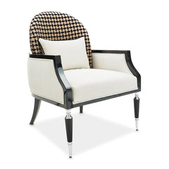 La Francaise Black Ice/Café Accent Chair - Ornate Home
