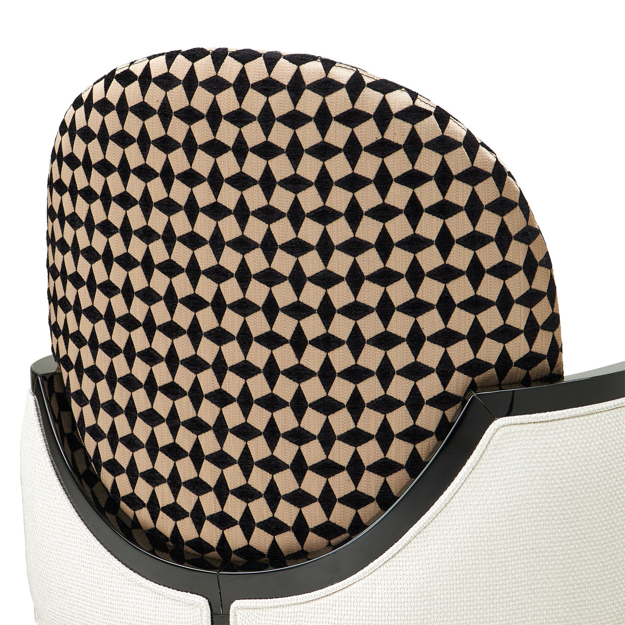 La Francaise Black Ice/Café Accent Chair - Ornate Home