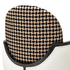 La Francaise Black Ice/Café Accent Chair - Ornate Home