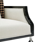 La Francaise Black Ice/Café Accent Chair - Ornate Home