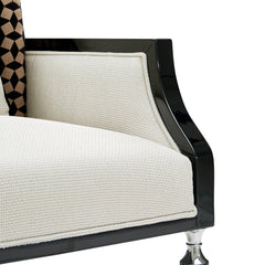 La Francaise Black Ice/Café Accent Chair - Ornate Home
