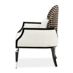 La Francaise Black Ice/Café Accent Chair - Ornate Home