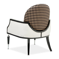 La Francaise Black Ice/Café Accent Chair - Ornate Home