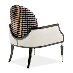 La Francaise Black Ice/Café Accent Chair - Ornate Home