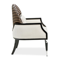 La Francaise Black Ice/Café Accent Chair - Ornate Home