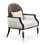 La Francaise Black Ice/Café Accent Chair - Ornate Home