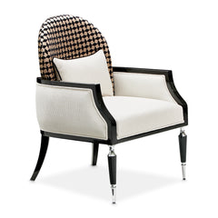 La Francaise Black Ice/Café Accent Chair - Ornate Home