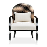La Francaise Black Ice/Café Accent Chair - Ornate Home