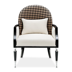 La Francaise Black Ice/Café Accent Chair - Ornate Home