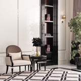 La Francaise Black Ice/Café Accent Chair - Ornate Home