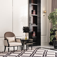 La Francaise Black Ice/Café Accent Chair - Ornate Home