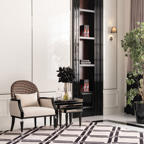 La Francaise Black Ice/Café Accent Chair - Ornate Home