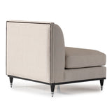 La Francaise Black Ice/Café Armless Accent Chair - Ornate Home