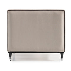 La Francaise Black Ice/Café Armless Accent Chair - Ornate Home