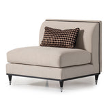 La Francaise Black Ice/Café Armless Accent Chair - Ornate Home