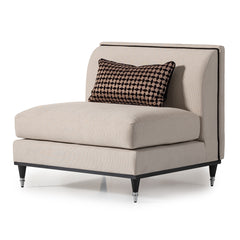 La Francaise Black Ice/Café Armless Accent Chair - Ornate Home