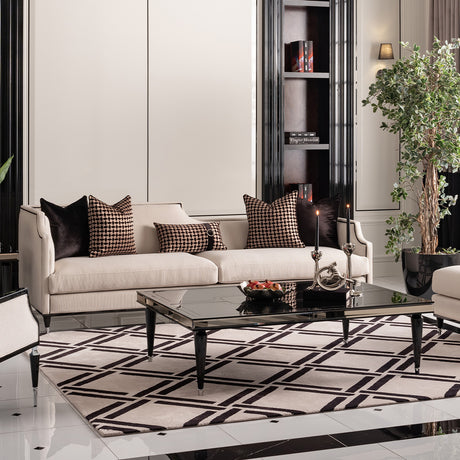 La Francaise Black Ice/Café Mansion Sofa - Ornate Home