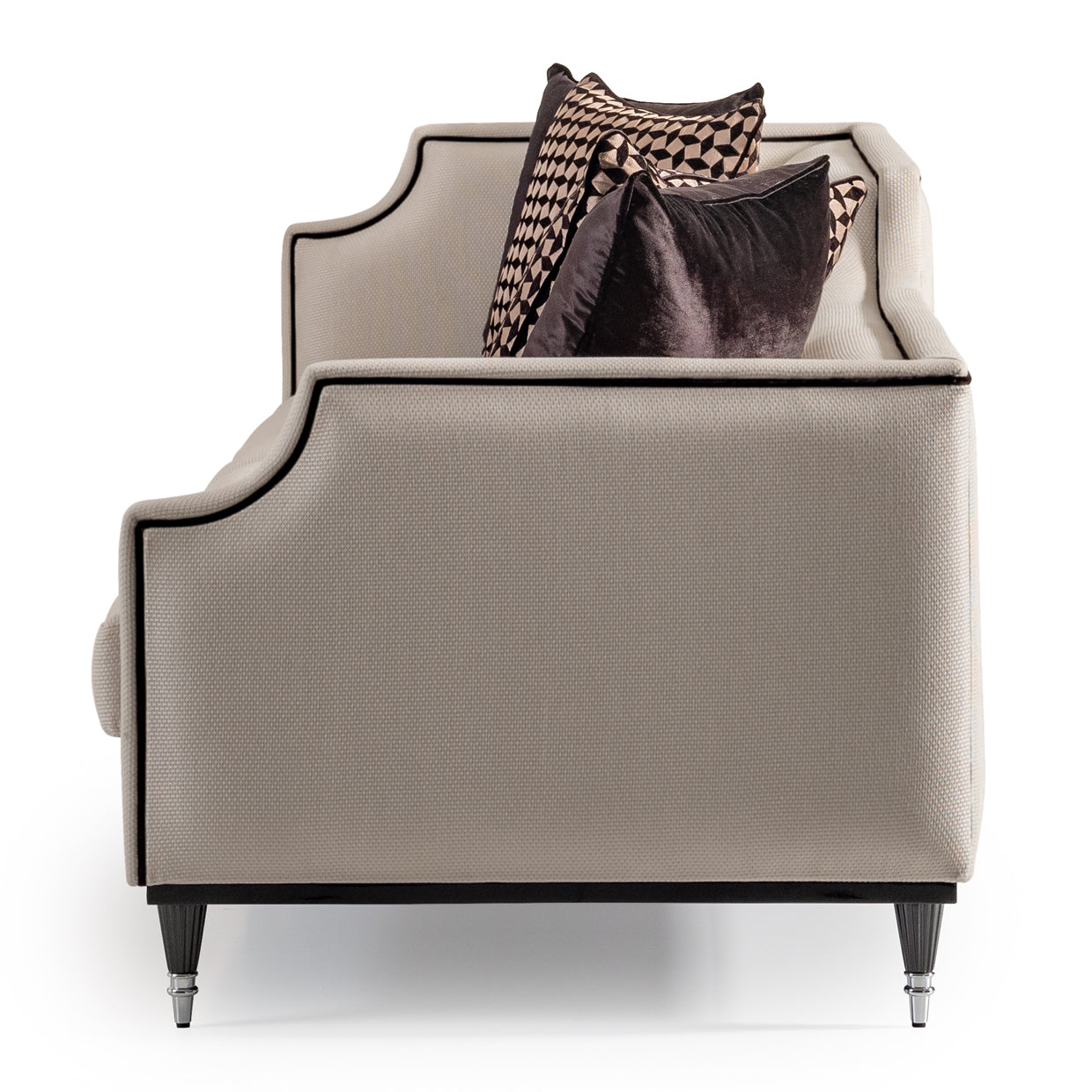 La Francaise Black Ice/Café Mansion Sofa - Ornate Home