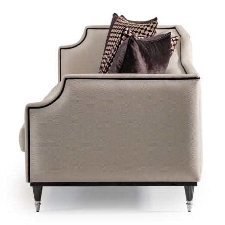 La Francaise Black Ice/Café Mansion Sofa - Ornate Home