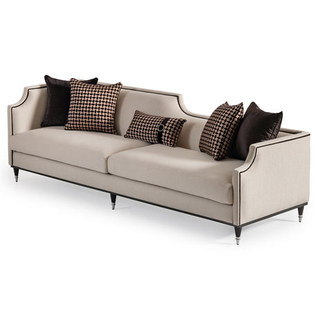 La Francaise Black Ice/Café Mansion Sofa - Ornate Home