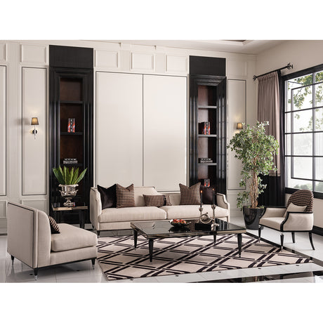 La Francaise Black Ice/Café Mansion Sofa - Ornate Home