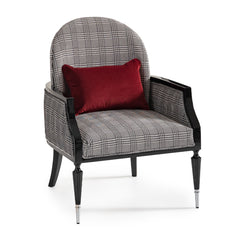 La Francaise Black Ice/Domino Accent Chair - Ornate Home