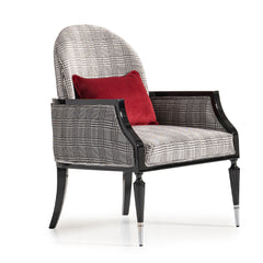 La Francaise Black Ice/Domino Accent Chair - Ornate Home