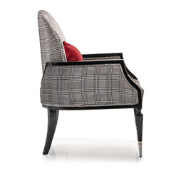 La Francaise Black Ice/Domino Accent Chair - Ornate Home