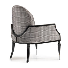 La Francaise Black Ice/Domino Accent Chair - Ornate Home