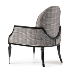 La Francaise Black Ice/Domino Accent Chair - Ornate Home