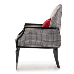 La Francaise Black Ice/Domino Accent Chair - Ornate Home