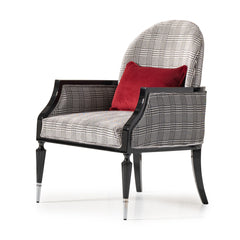 La Francaise Black Ice/Domino Accent Chair - Ornate Home