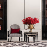 La Francaise Black Ice/Domino Accent Chair - Ornate Home