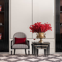 La Francaise Black Ice/Domino Accent Chair - Ornate Home