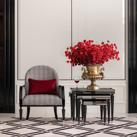 La Francaise Black Ice Nesting Tables (Set of 3) - Ornate Home