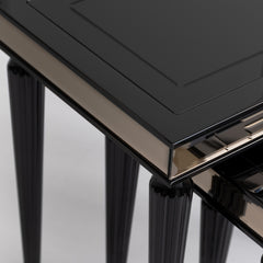 La Francaise Black Ice Nesting Tables (Set of 3) - Ornate Home