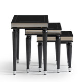 La Francaise Black Ice Nesting Tables (Set of 3) - Ornate Home