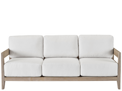La Joalla Canvas Natural/Weathred Teak Sofa - Ornate Home