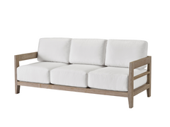 La Joalla Canvas Natural/Weathred Teak Sofa - Ornate Home
