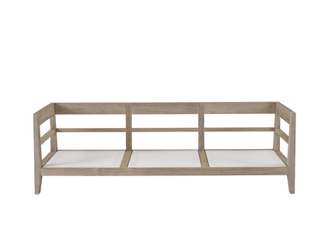 La Joalla Canvas Natural/Weathred Teak Sofa - Ornate Home