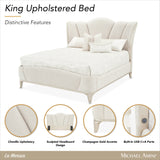 La Marisia Champagne Gold/Tranquil California King Upholstered Bed