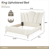 La Marisia Champagne Gold/Tranquil California King Upholstered Bed