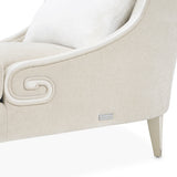 La Marisia Champagne Gold/Tranquil Chenille Chaise - Ornate Home