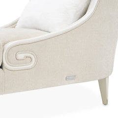 La Marisia Champagne Gold/Tranquil Chenille Chaise - Ornate Home