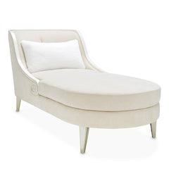 La Marisia Champagne Gold/Tranquil Chenille Chaise - Ornate Home