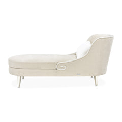 La Marisia Champagne Gold/Tranquil Chenille Chaise - Ornate Home