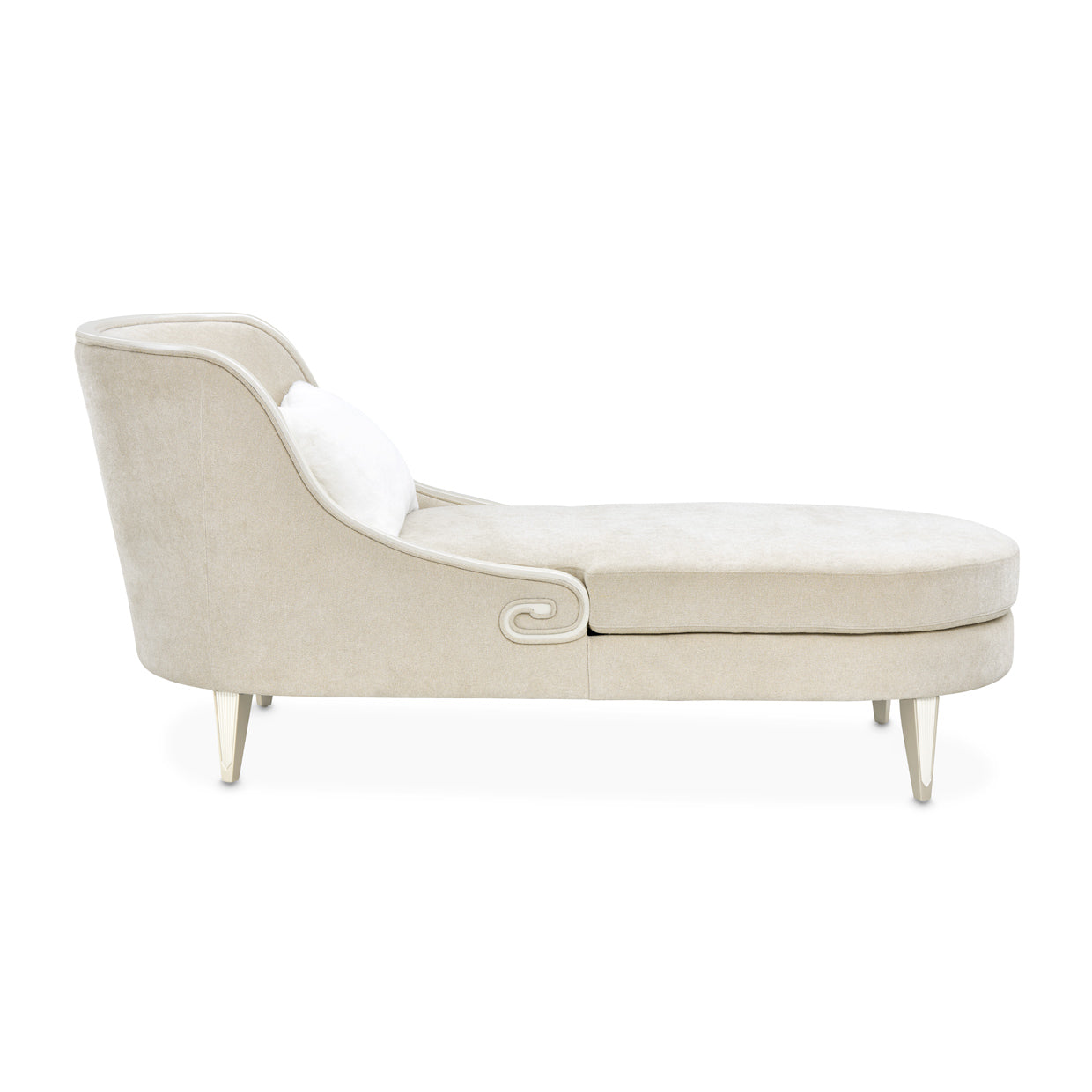 La Marisia Champagne Gold/Tranquil Chenille Chaise - Ornate Home